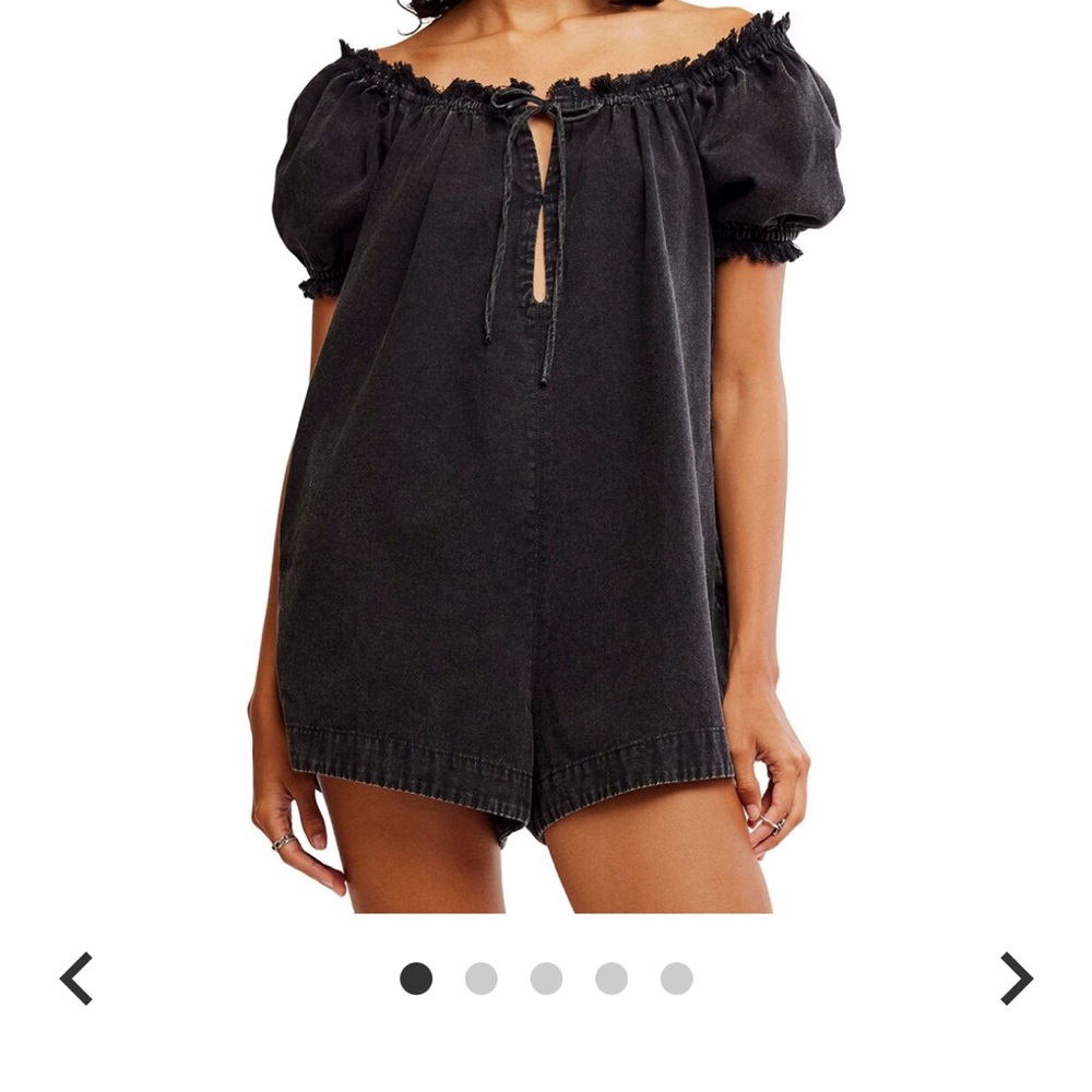 Free People daisy denim babydoll Romper